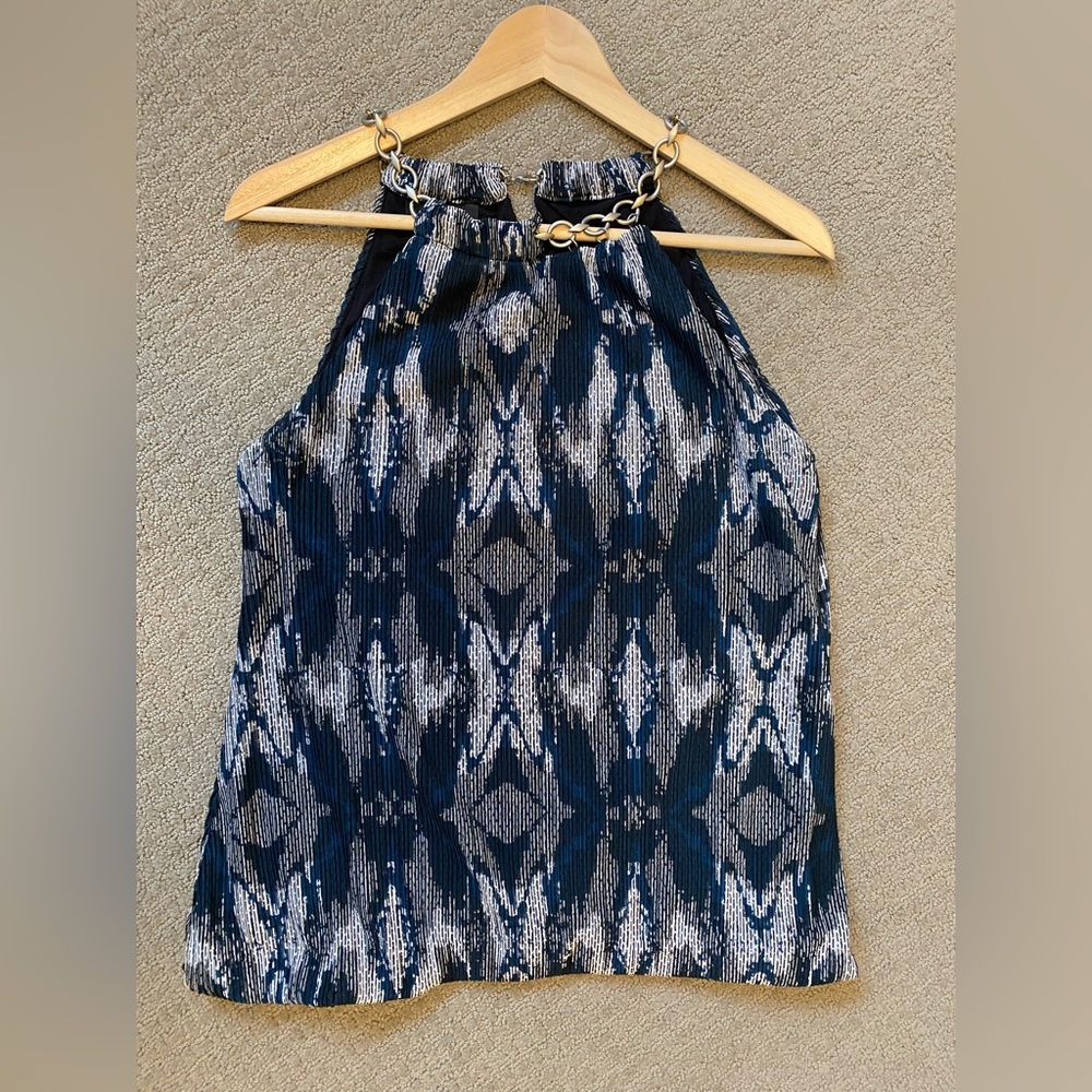 Halter style Alfani top with chain detail